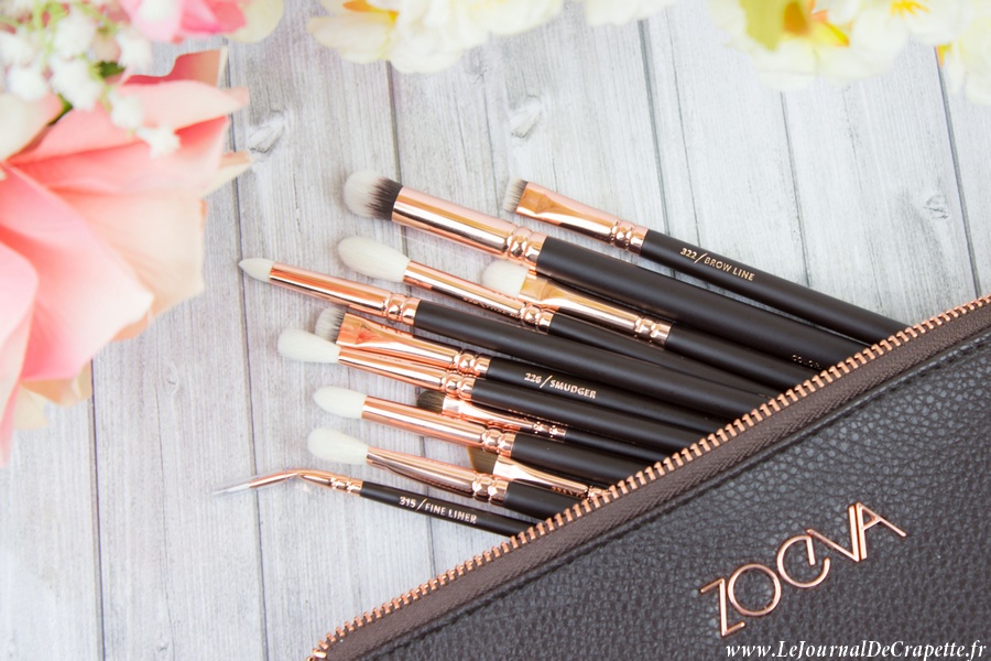 Trousse 15 pinceaux maquillage rose golden - zoeva