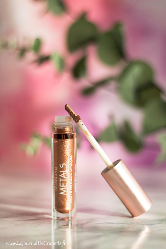 Rouge à Lèvres Golden Rose Perfect Shine 214 - Teinte Brun Brunette - Hydratant, Longue Tenue