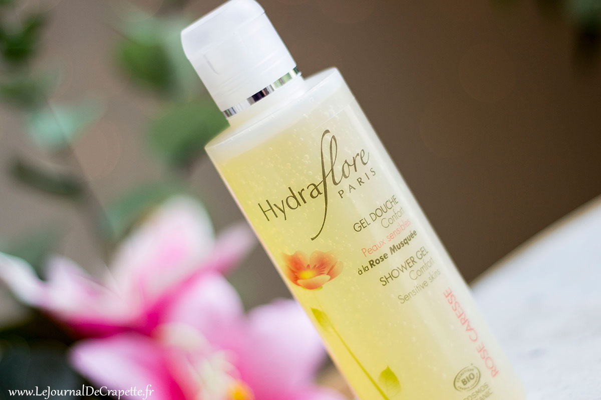 gel douche rose caresse Hydraflore