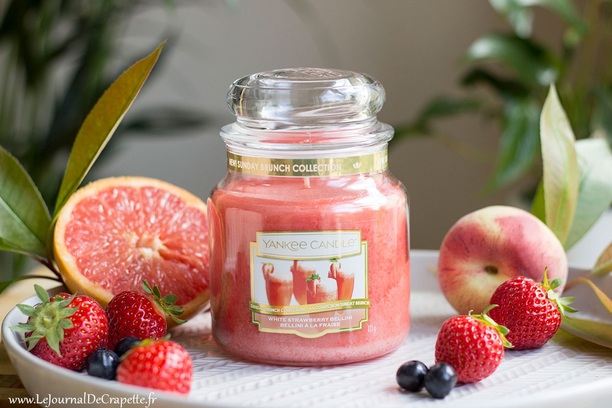 Bellini a la fraise de Yankee Candle bougie avis